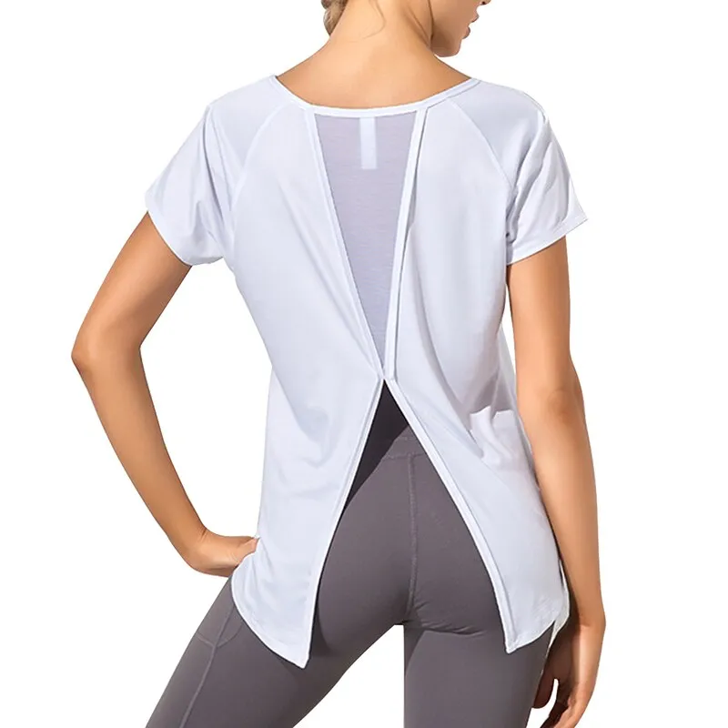 Loose Reverse Drape Fitness Top