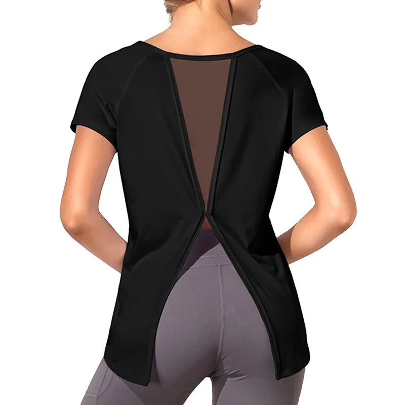 Loose Reverse Drape Fitness Top