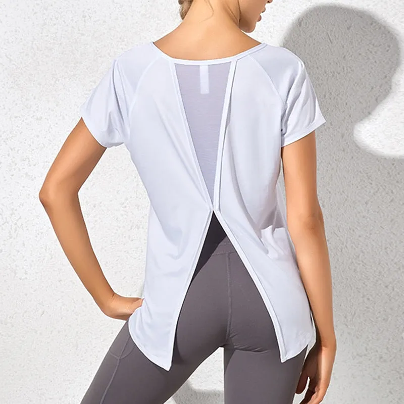Loose Reverse Drape Fitness Top