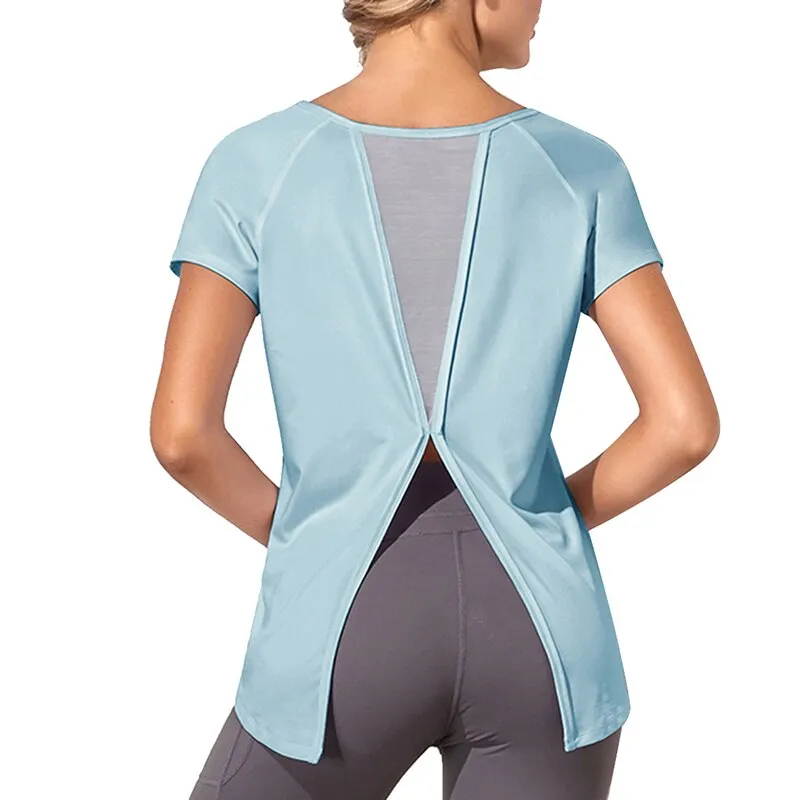 Loose Reverse Drape Fitness Top