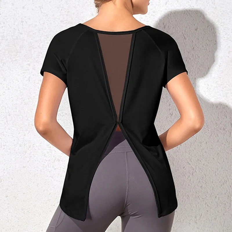Loose Reverse Drape Fitness Top