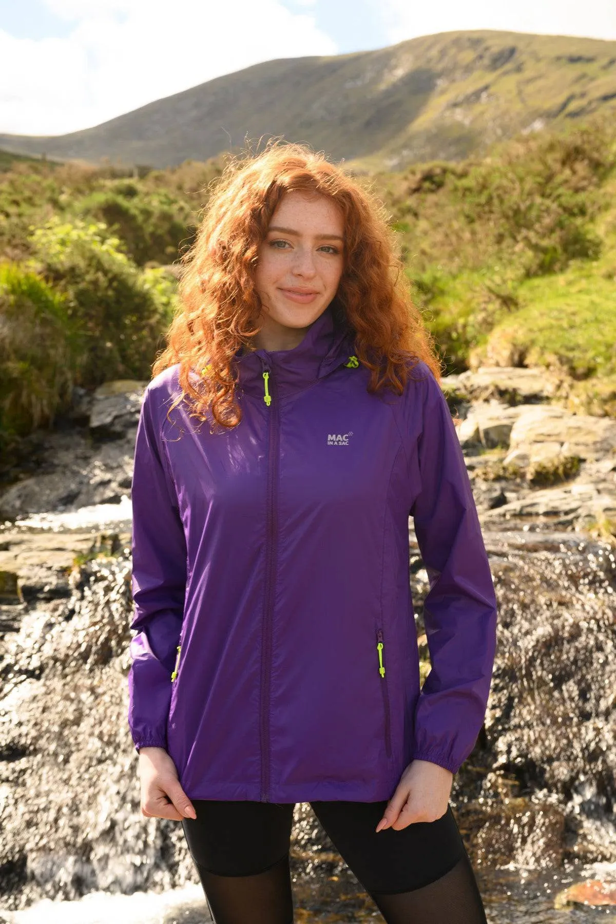Mac in a Sac Adults Waterproof Breathable Windproof Unisex Origin Packable Jacket-PURPLE
