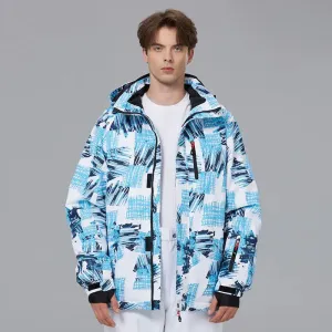 Men Outdoor Ski Snow Jackets Printed Snowboard Outfit