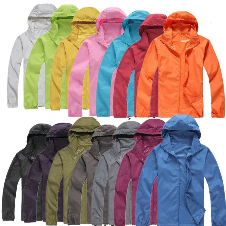 Men Women Quick Dry Hiking Jackets 2020 New Waterproof Sun-Protective