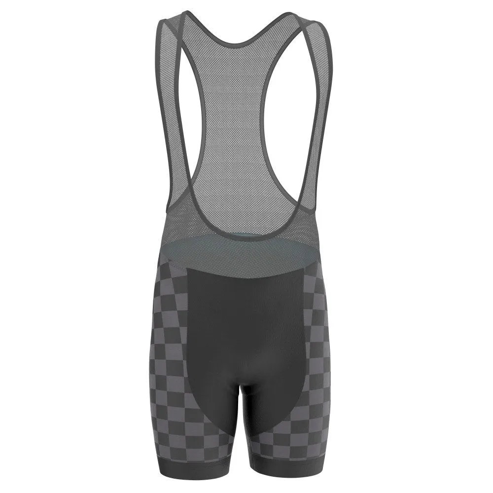 Men's Black Lighting Gel Padded Cycling Bib