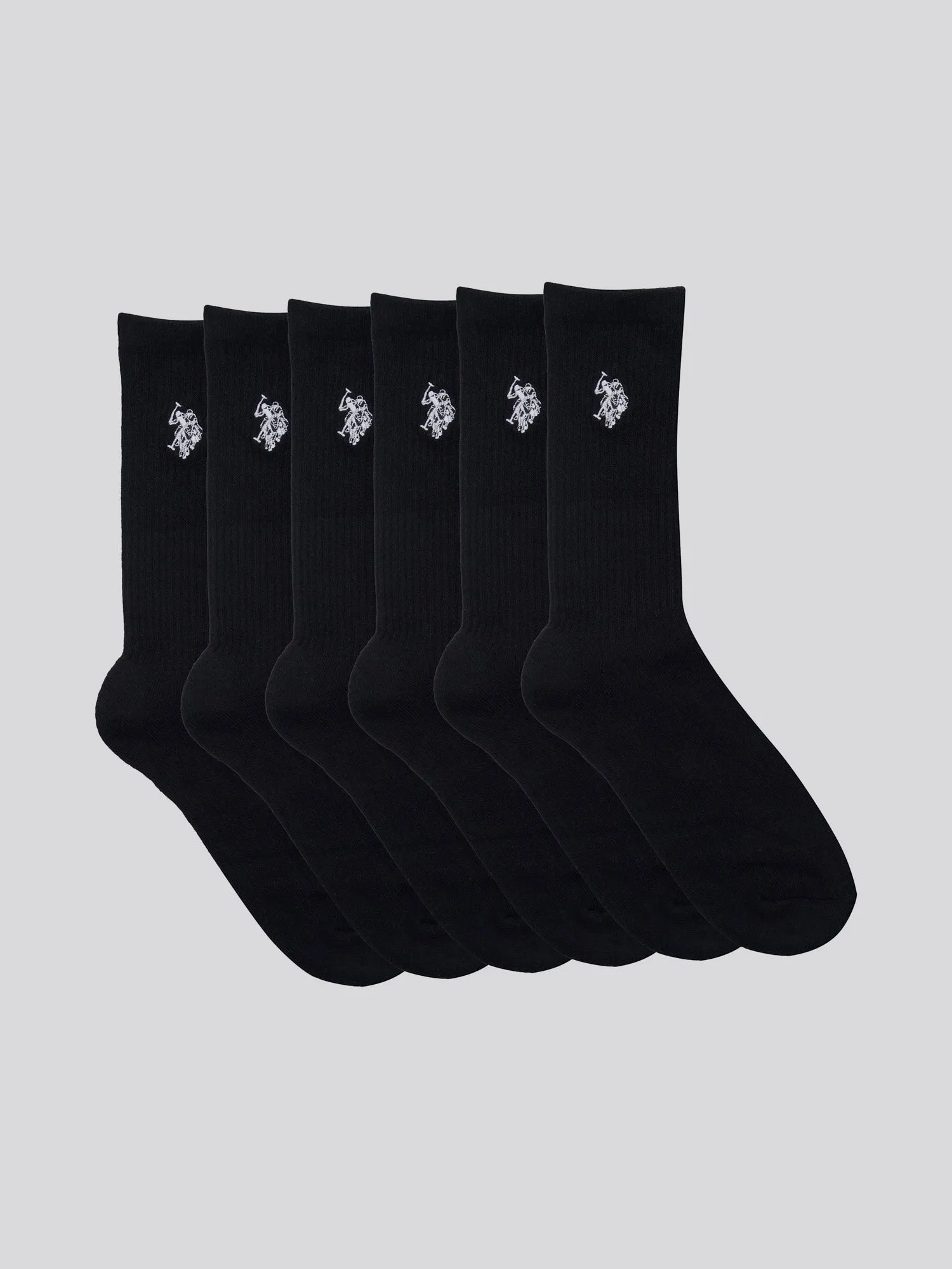 Mens Five Pack Classic Sports Socks in Black