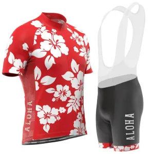 Men's Hawaiian Aloha Floral 2 Piece Cycling Kit