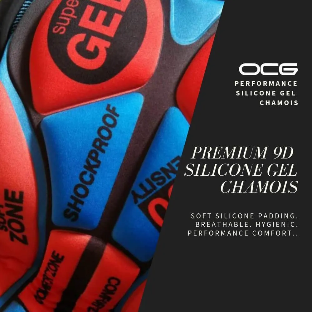 Men's Plain Colored Pro-Band Gel Padded Cycling Bib