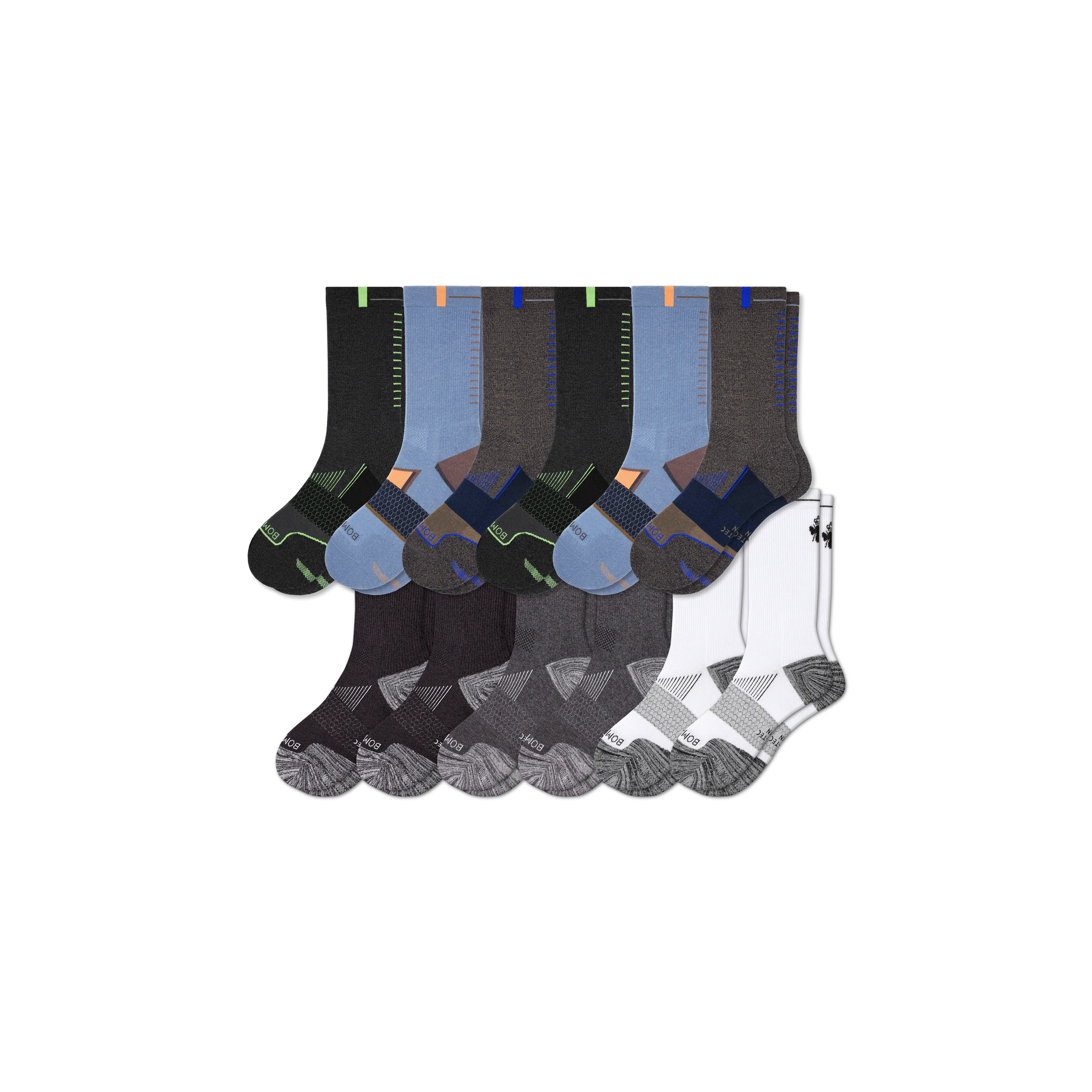 Men's Running Calf Sock 12-Pack
