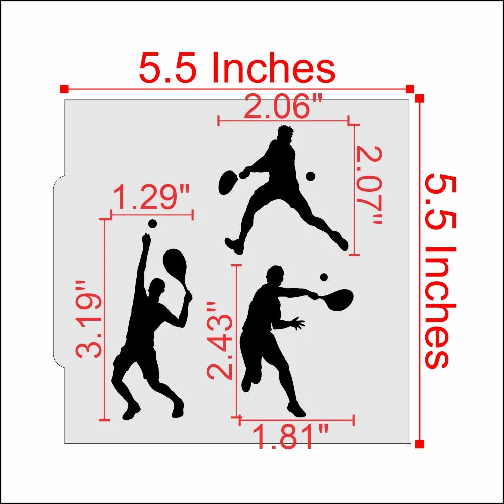 Men's Tennis Cookie Stencil Bundle