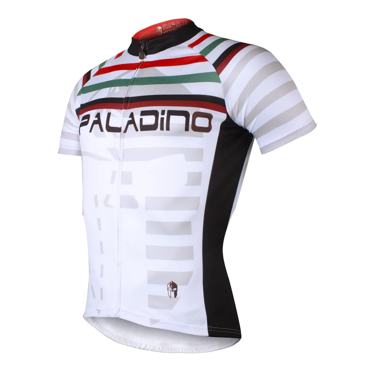 Multi-Strip White Men's Short-Sleeve Cycling Jersey Bicycling Shirts Summer NO.704