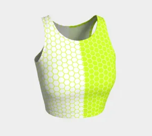 Neon Green Two Tone Athletic Crop Top