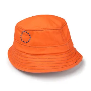 Orange/ blue bucket hat - small