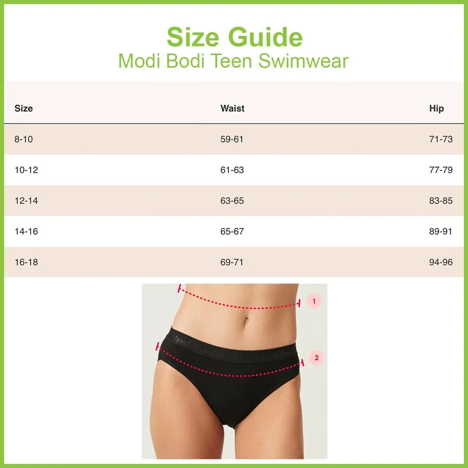 Period Proof Swimwear for Teens & Tweens - Modibodi