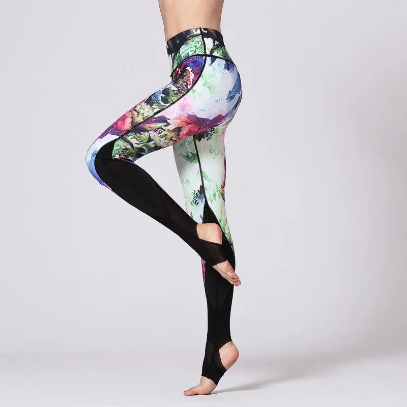 Printing Quick-drying Yoga Pants Sports Leggings Digital Printing Feet Length Yoga Pants