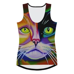 "Cat Lovers" Collection - Sublimation Cat Face Tank Top