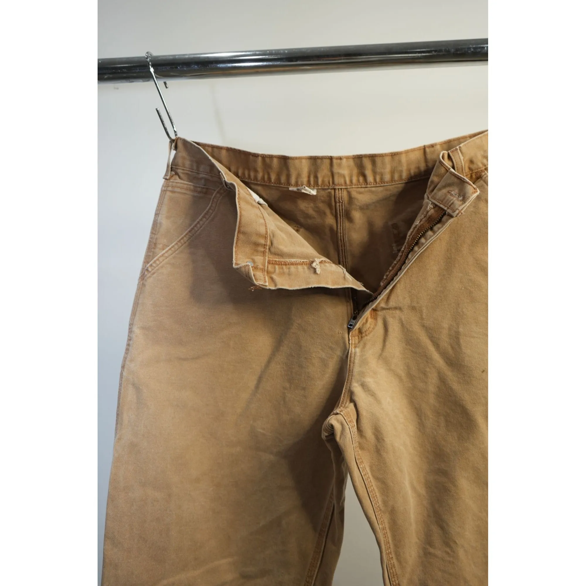 "Retail" Vintage Carhartt B11 BRN Original Dungaree Fit Carpenter Work Pants Brown W34