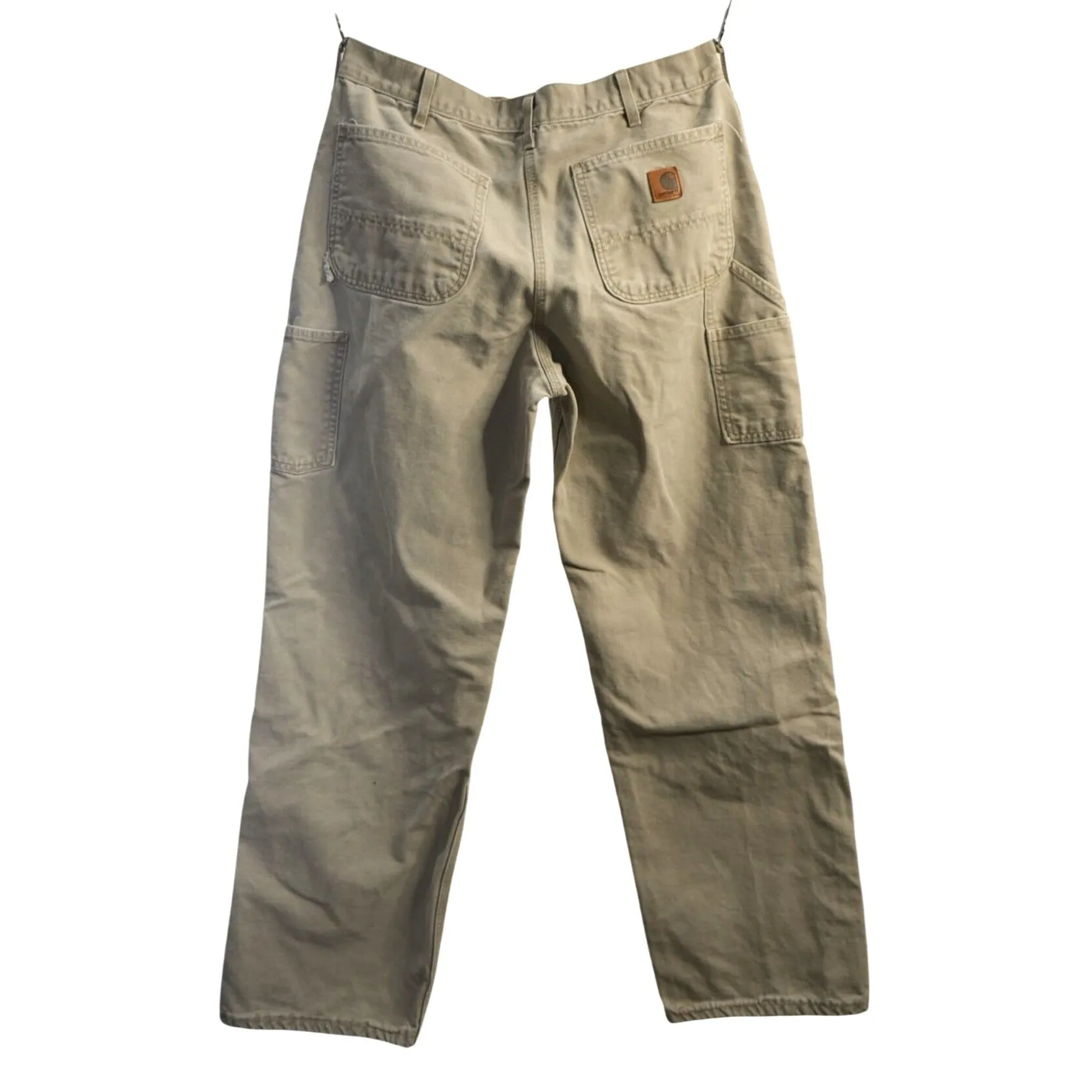 "Retail" Vintage Carhartt B11 DES Dungaree Fit Canvas Carpenter Work Pants Gray W32 Men's