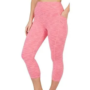 RBX Active Women's Yoga Capri Leggings, Geranium/Multi, S