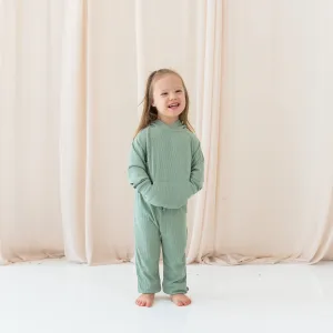 Ribbed Jogger Pant in Thyme