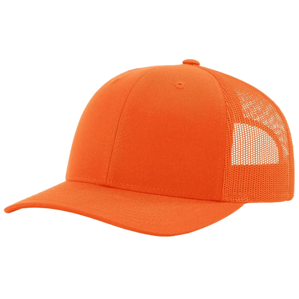 Richardson 112 Trucker Hat Ball Cap Meshback Hat Snapback Cap Trucker Cap - OSFM