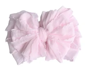 Ruffle Headband - Perfect Pink