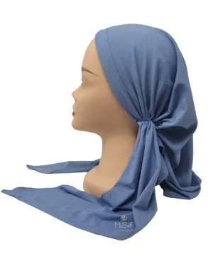 Scarf Bar Sky Blue Dri Fit  Open Back Bandanna with Velvet Non Slip Grip