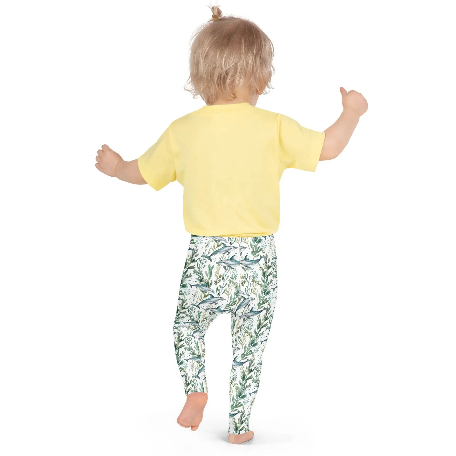 Seascape Dolphin  Kid's Swim Leggings