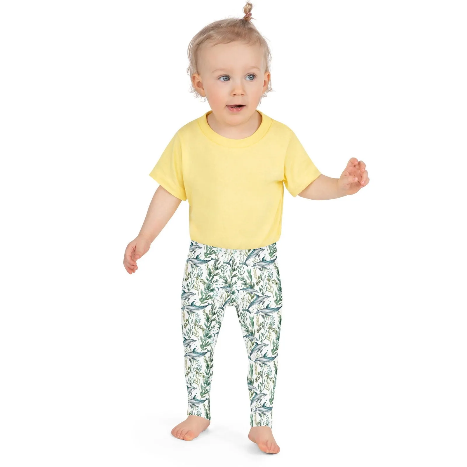 Seascape Dolphin  Kid's Swim Leggings