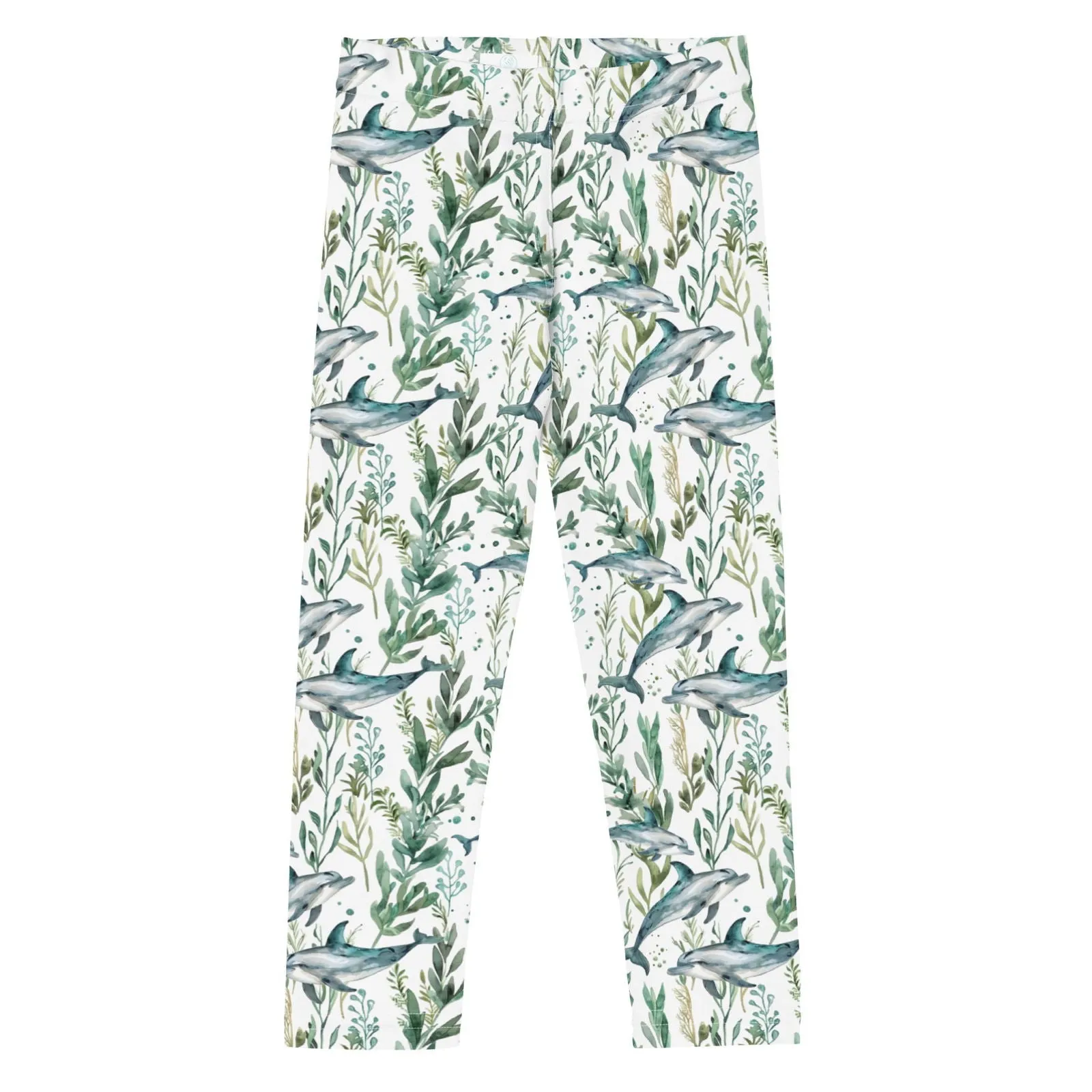 Seascape Dolphin  Kid's Swim Leggings