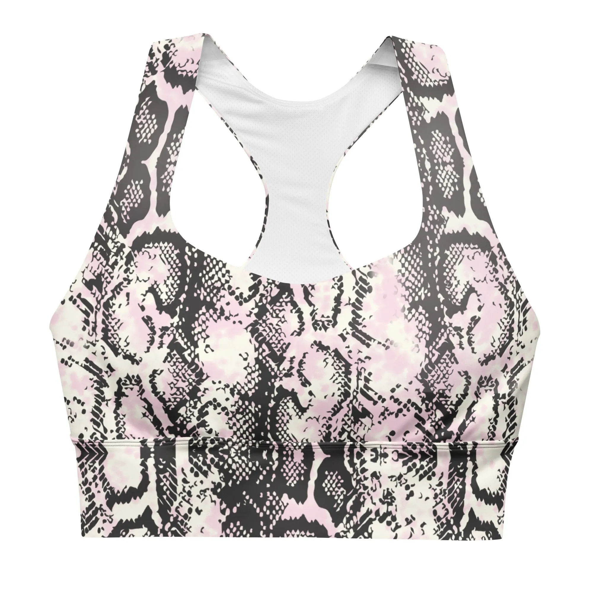 Sexy Snakeskin Longline Sports Bra, lioness-love