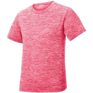 Sport-Tek Youth Power Pink Electric PosiCharge Electric Heather Tee