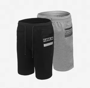 Sports Gym Running Terry Shorts With Secure Zipper Pocket - Pack Of 2