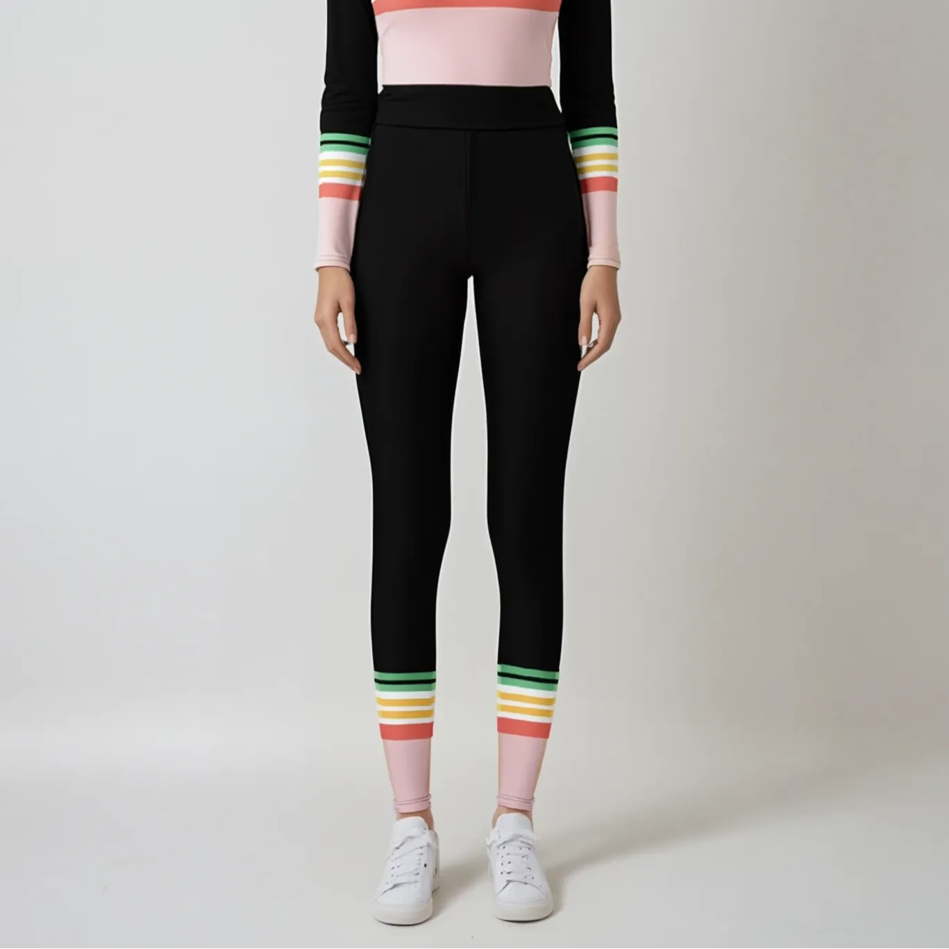 Surf, Swim Paddle Board Leggings UPF 50 Vintage Hawaii Stripe