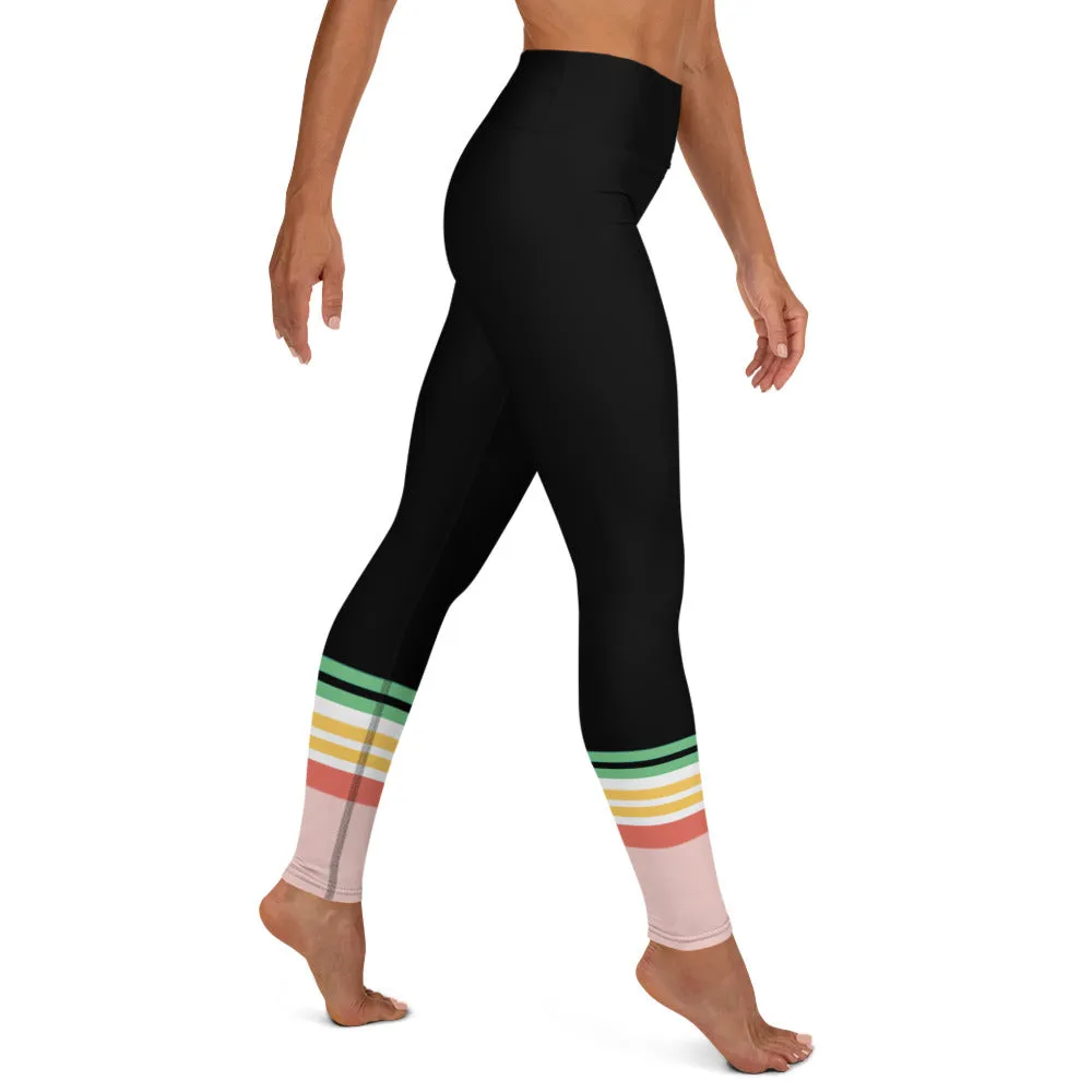 Surf, Swim Paddle Board Leggings UPF 50 Vintage Hawaii Stripe