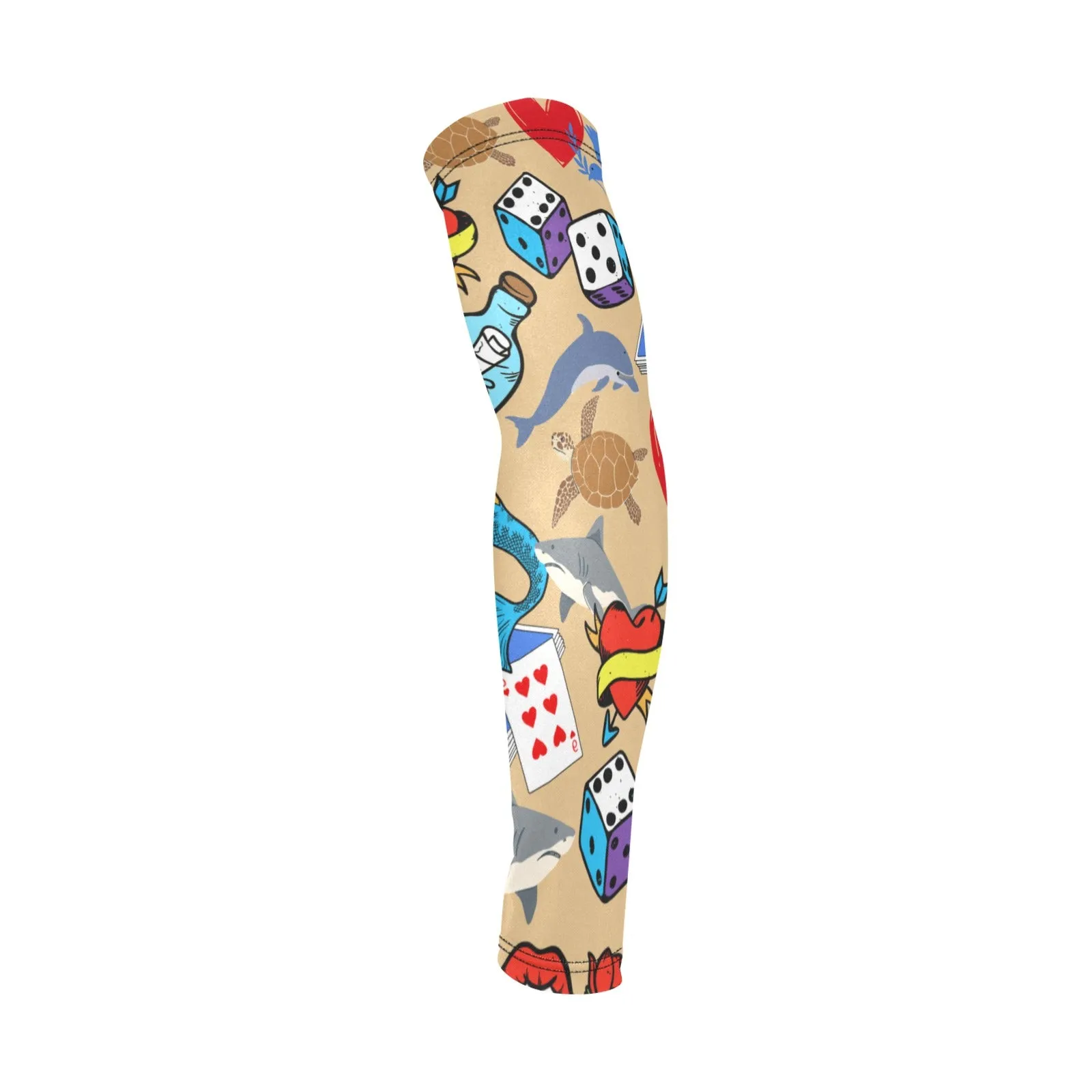 Tatt Art Brown Weather Protection Arm Sleeves (FWS)