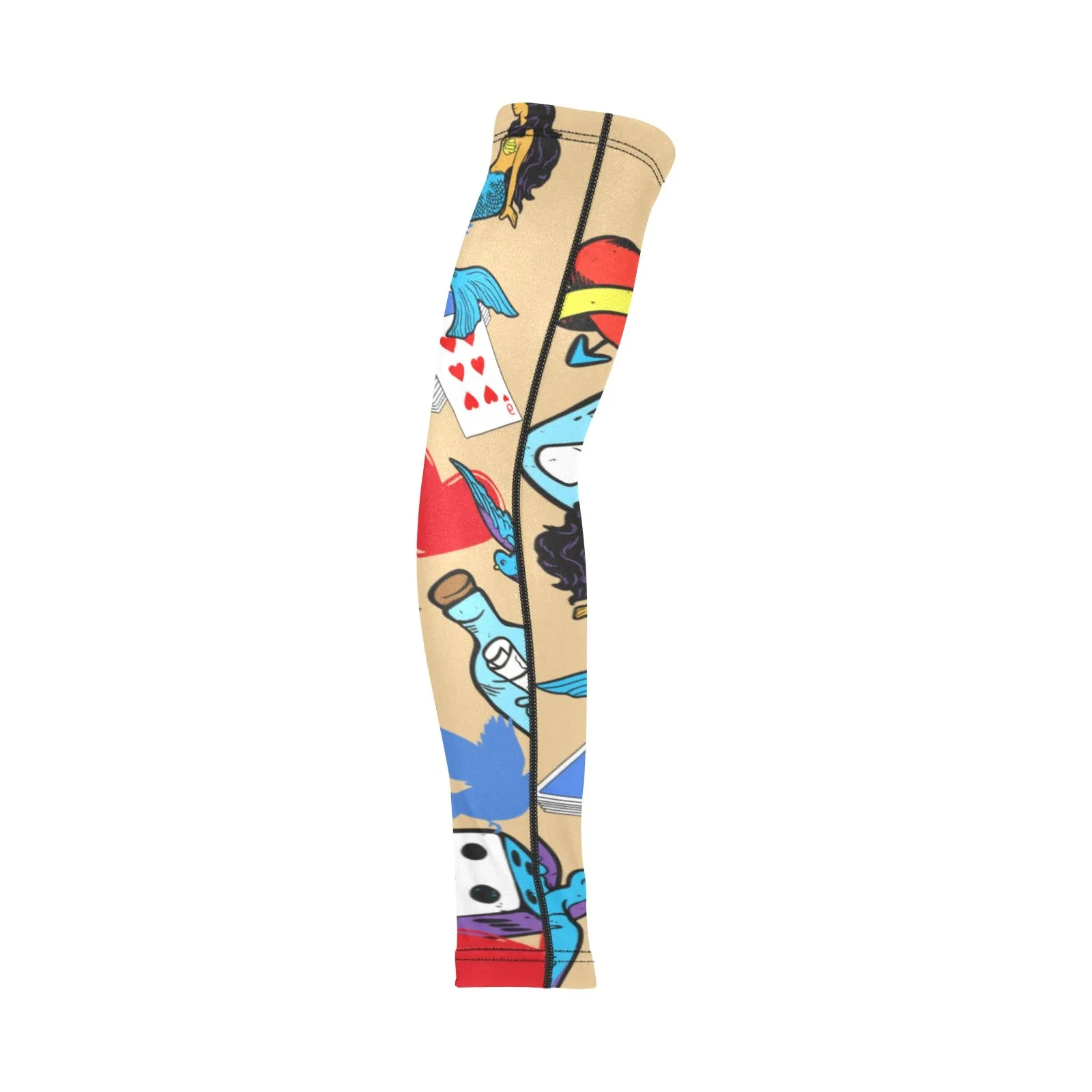 Tatt Art Brown Weather Protection Arm Sleeves (FWS)