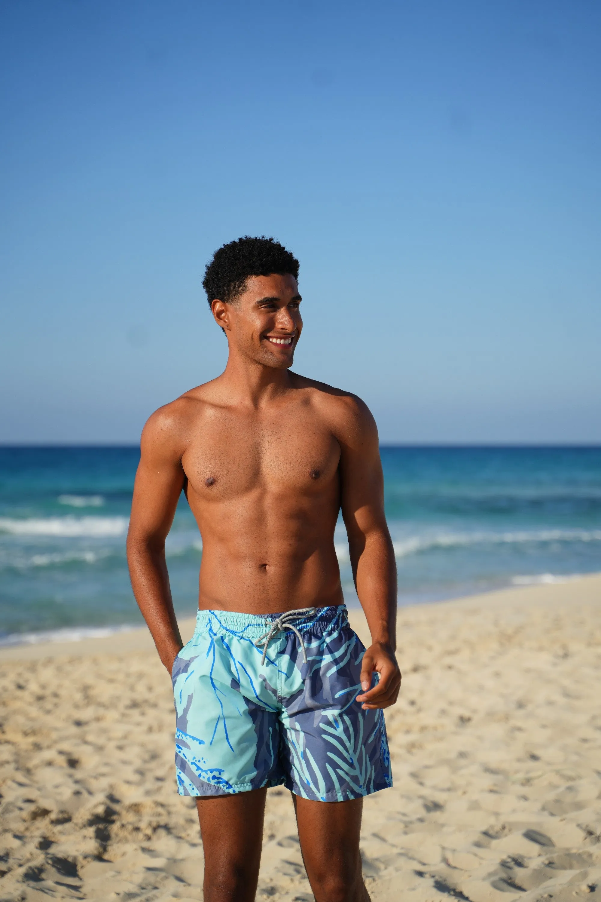 Teal Leaf Men's Trunks