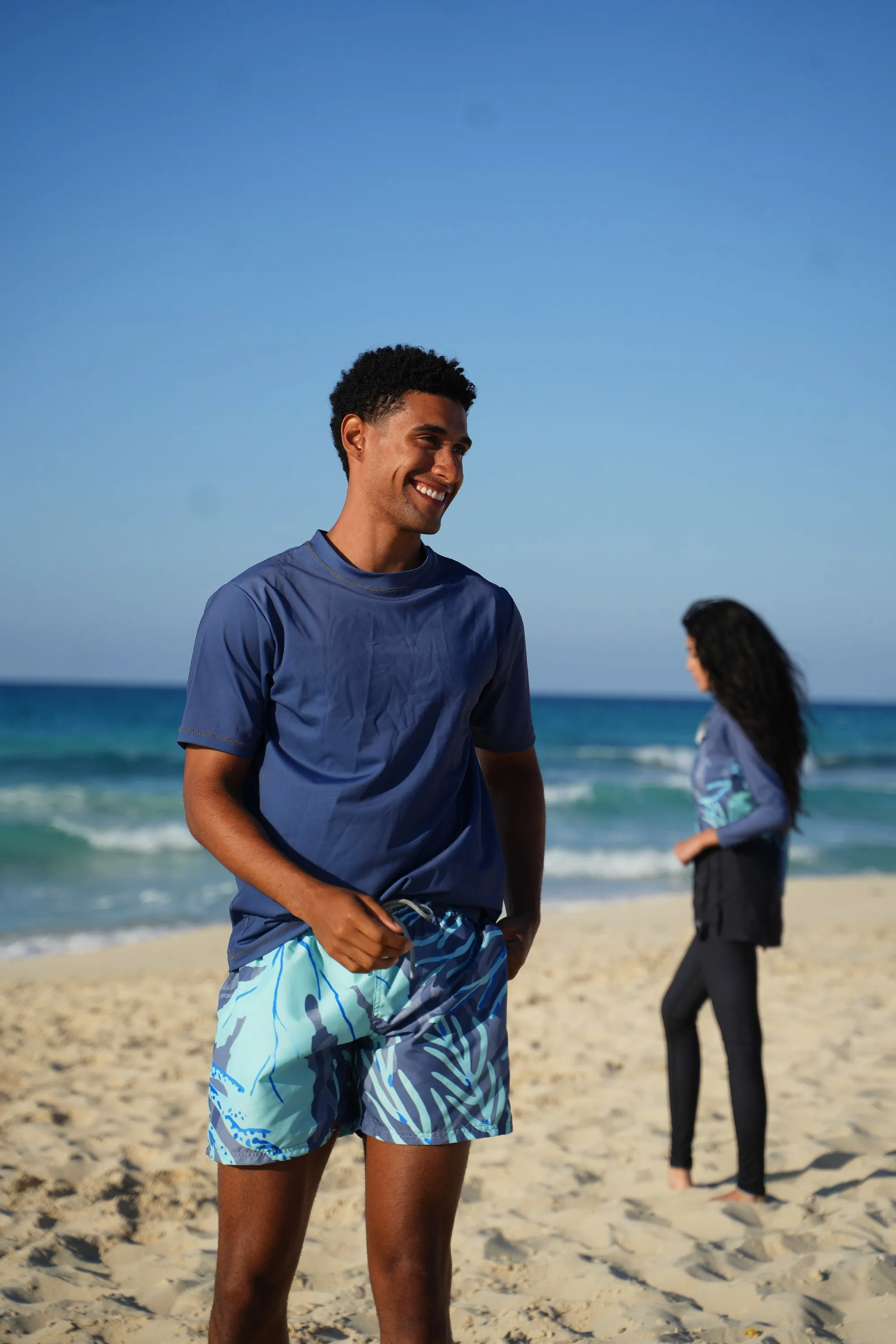 Teal Leaf Men's Trunks