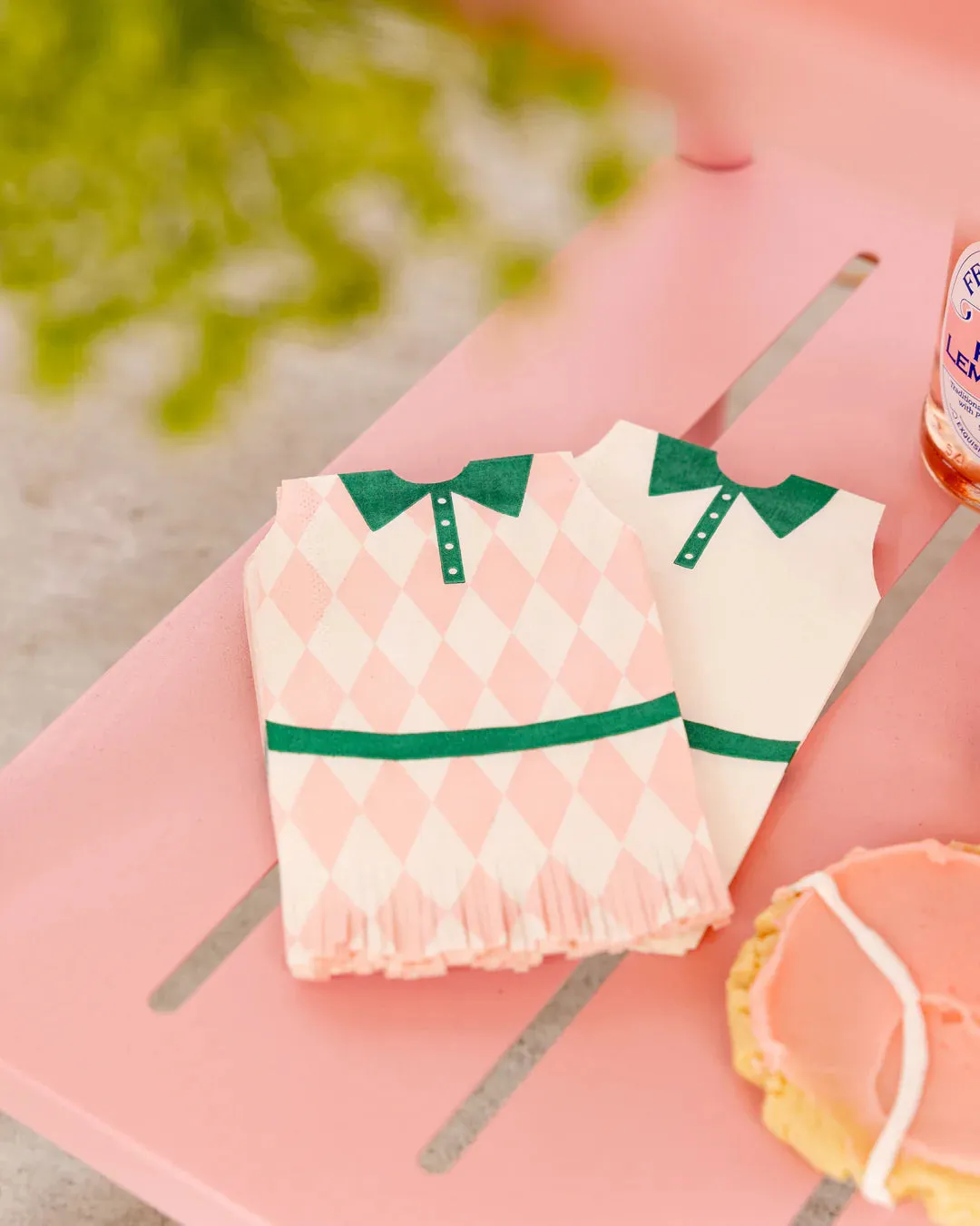 Tennis Dress Fringed Napkin Set