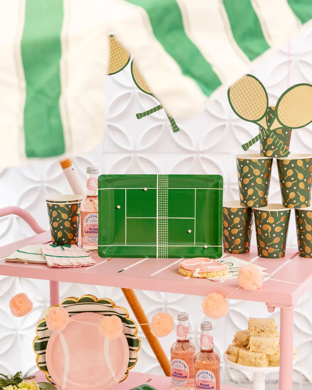 Tennis Dress Fringed Napkin Set