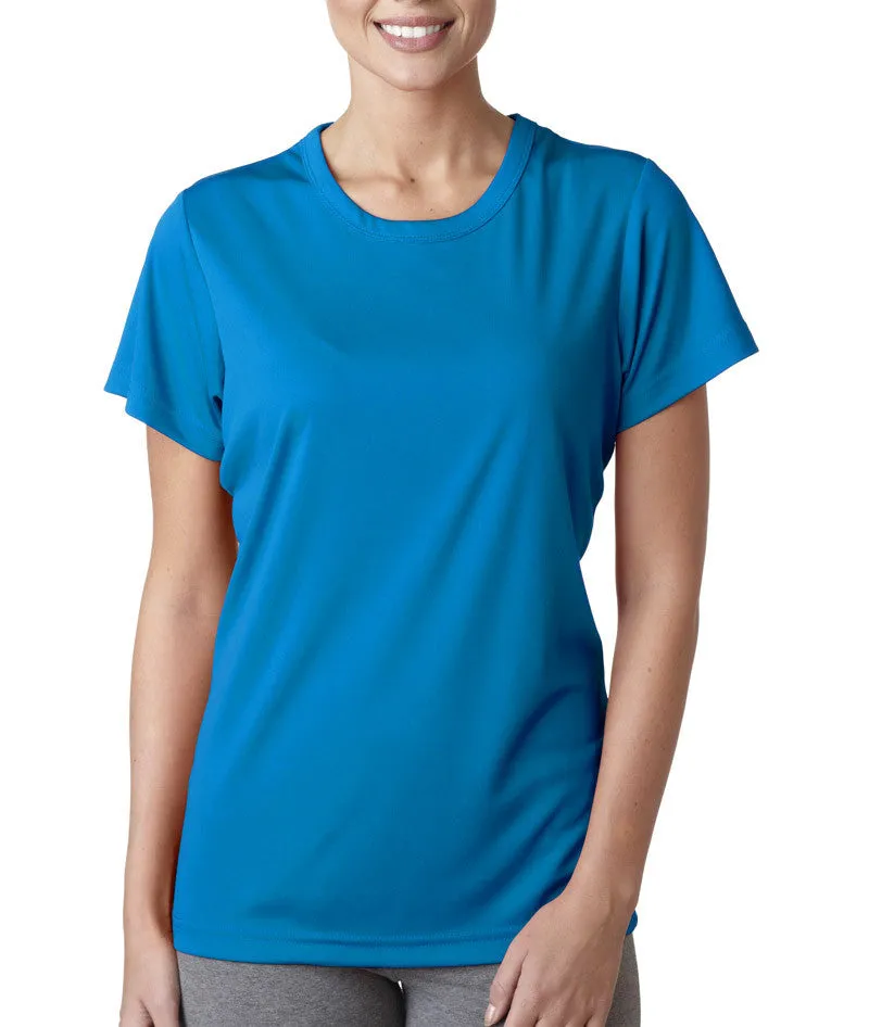 ultraclub(R) ladies' cool & dry sport performance interlock tee - sapphire (l)