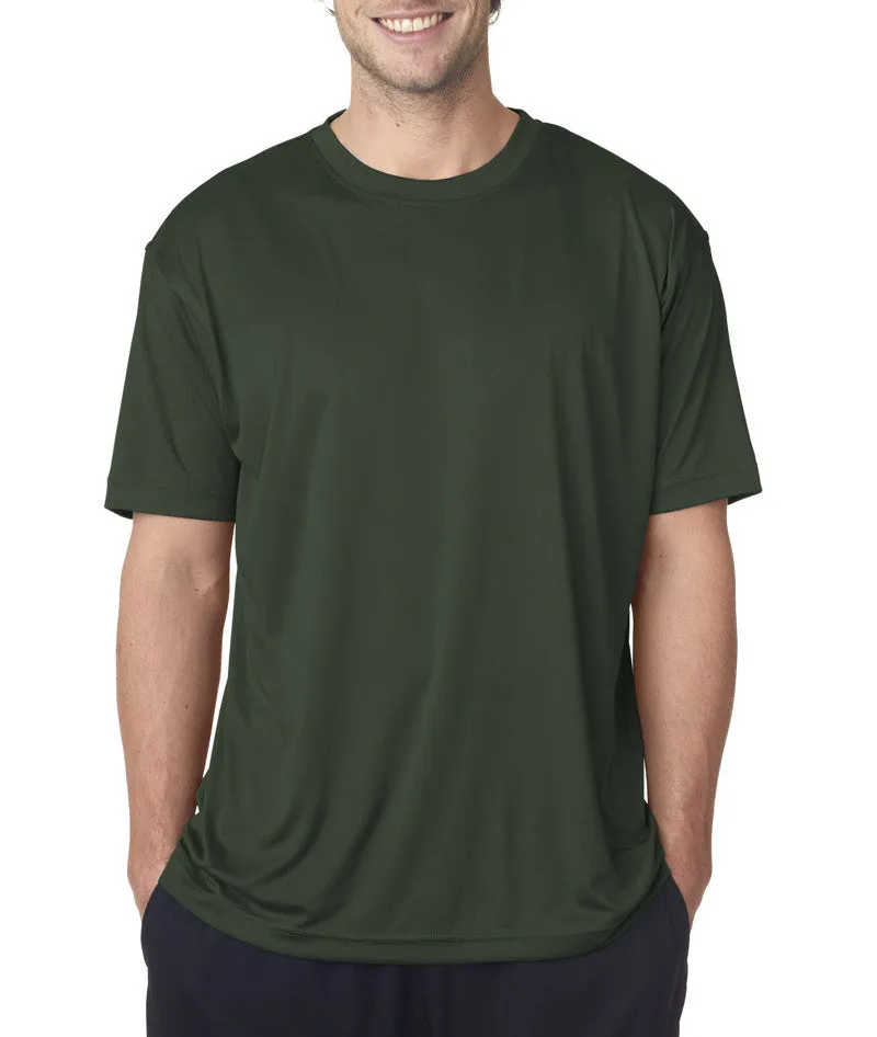 ultraclub(R) men's cool & dry sport performance interlock tee - military green (3xl)