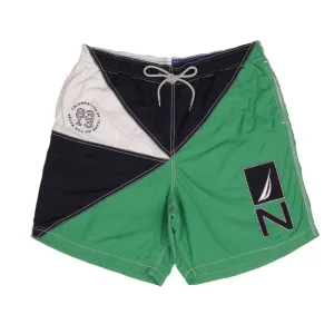 VINTAGE NAUTICA BLUE GREEN SWIMMING SHORT TRUNK SIZE LARGE