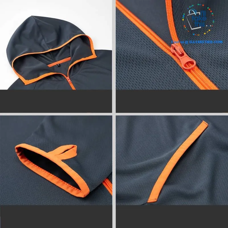 Waterproof Hooded Jacket, Water, Splash & Sun resistant Men's/Women's Jackets in 3 Colors options