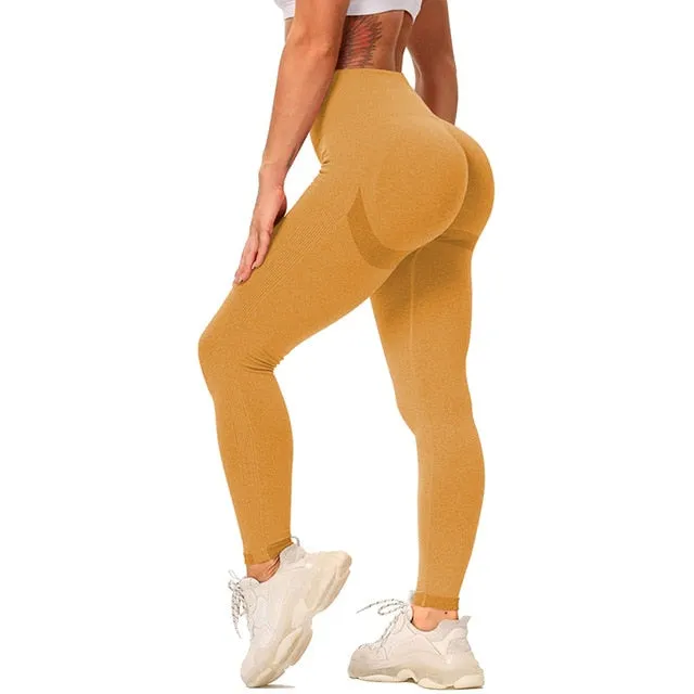 Women Yoga Pants Push Up Workout Leggings for Fitness Sport Legging Gym Activewear High Waist Seamless Tights Running Trousers
