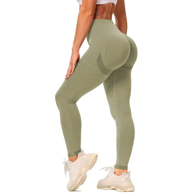 Women Yoga Pants Push Up Workout Leggings for Fitness Sport Legging Gym Activewear High Waist Seamless Tights Running Trousers