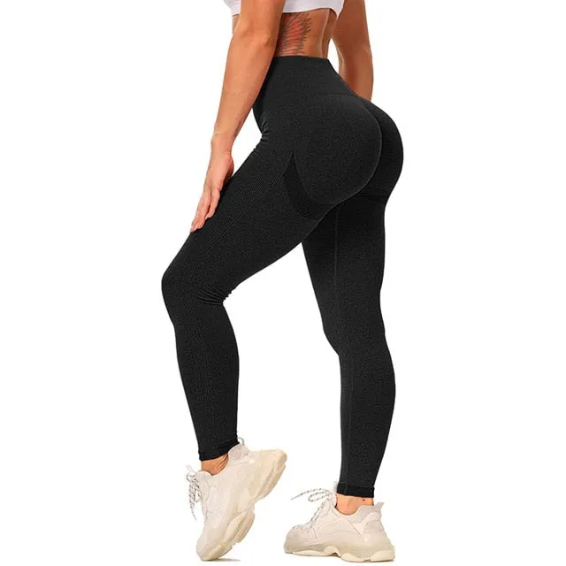 Women Yoga Pants Push Up Workout Leggings for Fitness Sport Legging Gym Activewear High Waist Seamless Tights Running Trousers