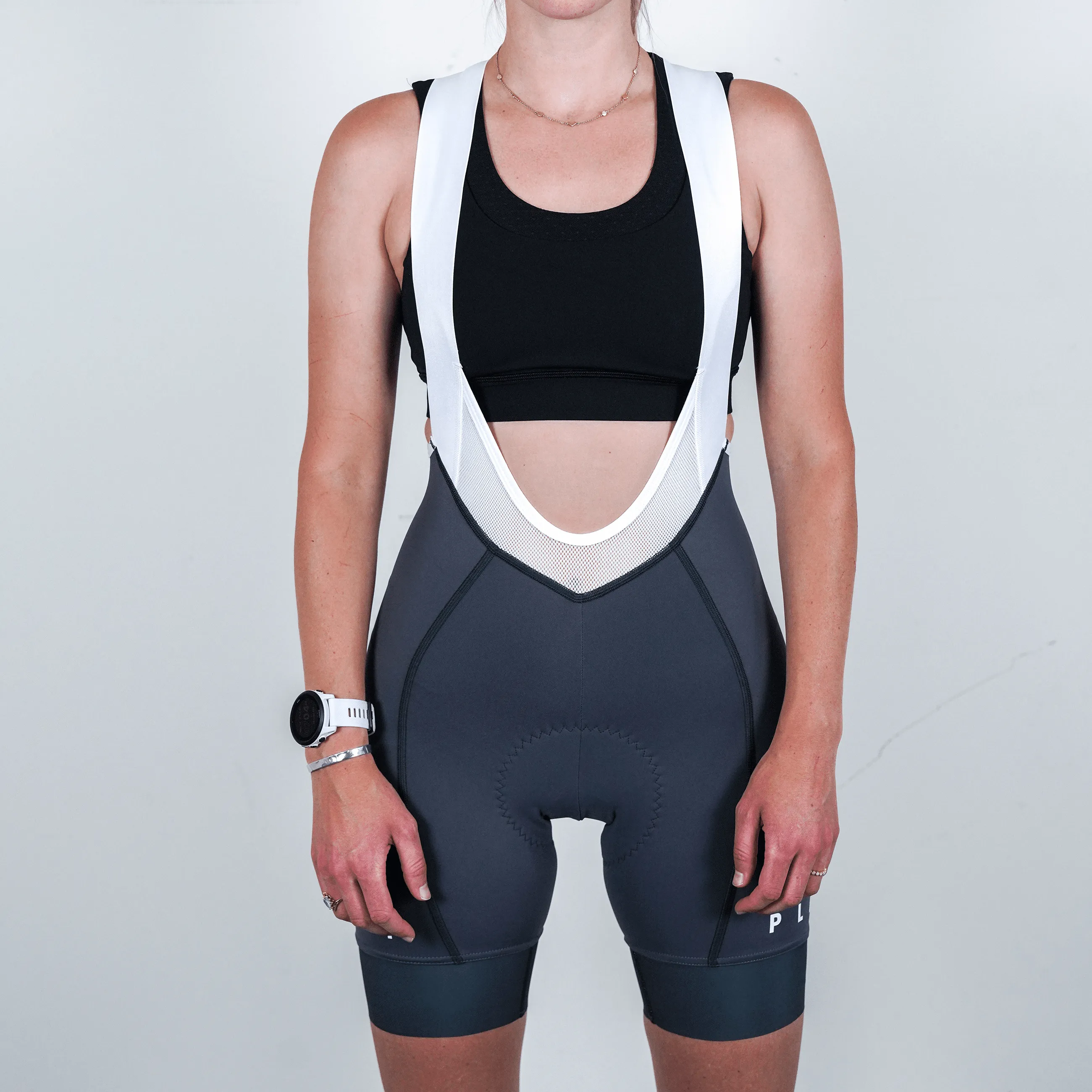 Women's Pro Bib Shorts / Gray "PLANT"
