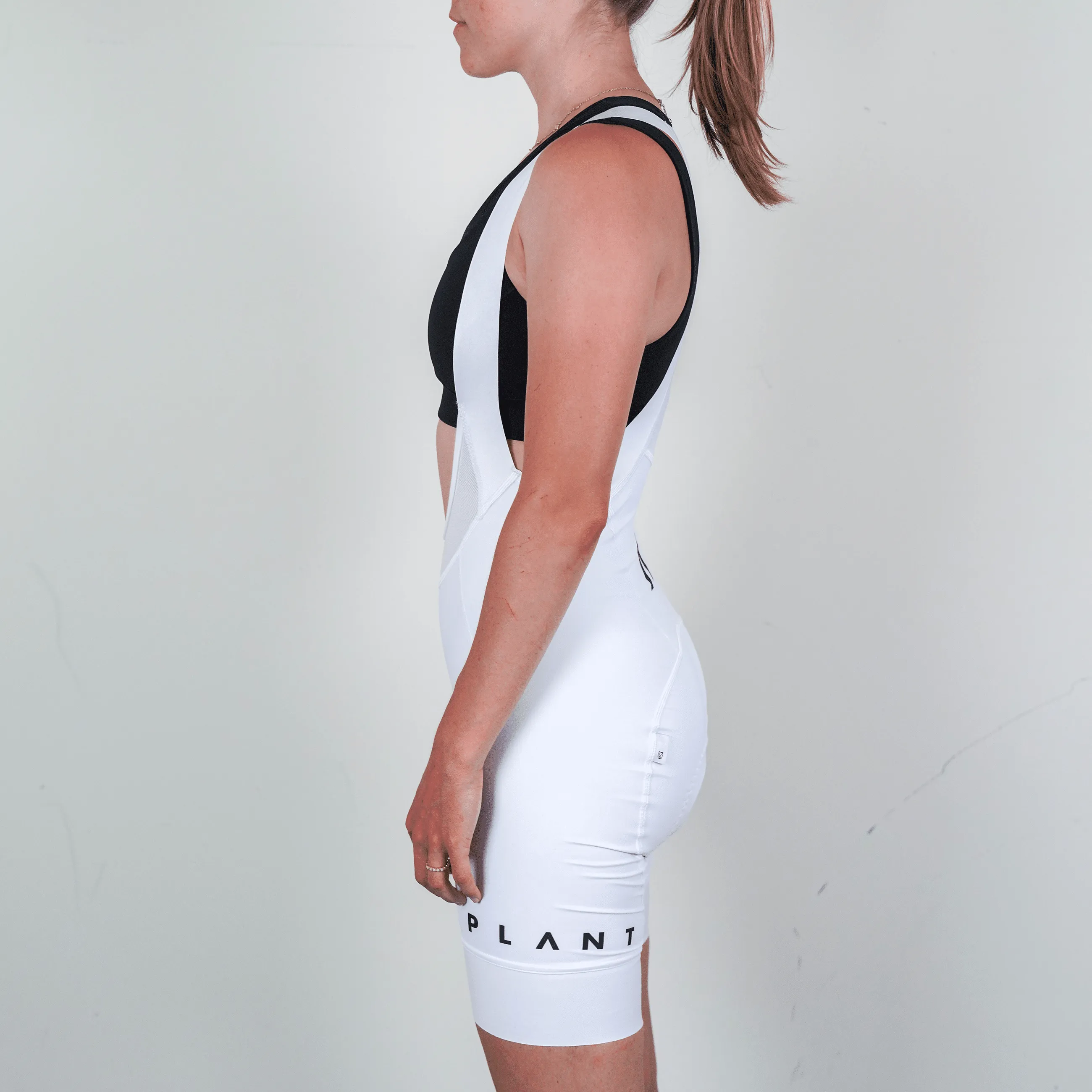 Women's Pro Bib Shorts / White "PLANT"